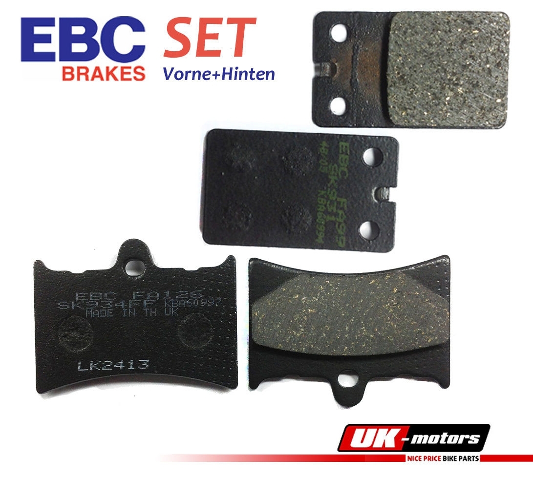 EBC Bremsbeläge SET Vorne + Hinten für Benelli Devil 50 92- FA099 + FA126