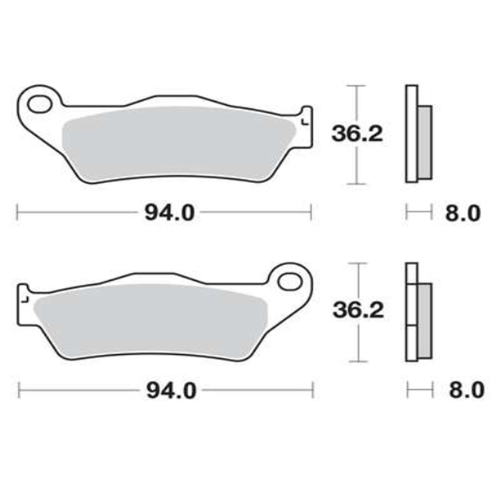 TRW Bremsbelagsatz für KTM EXC SX 125 150 250 450 525 SX-F EXC-F vorne+hinten