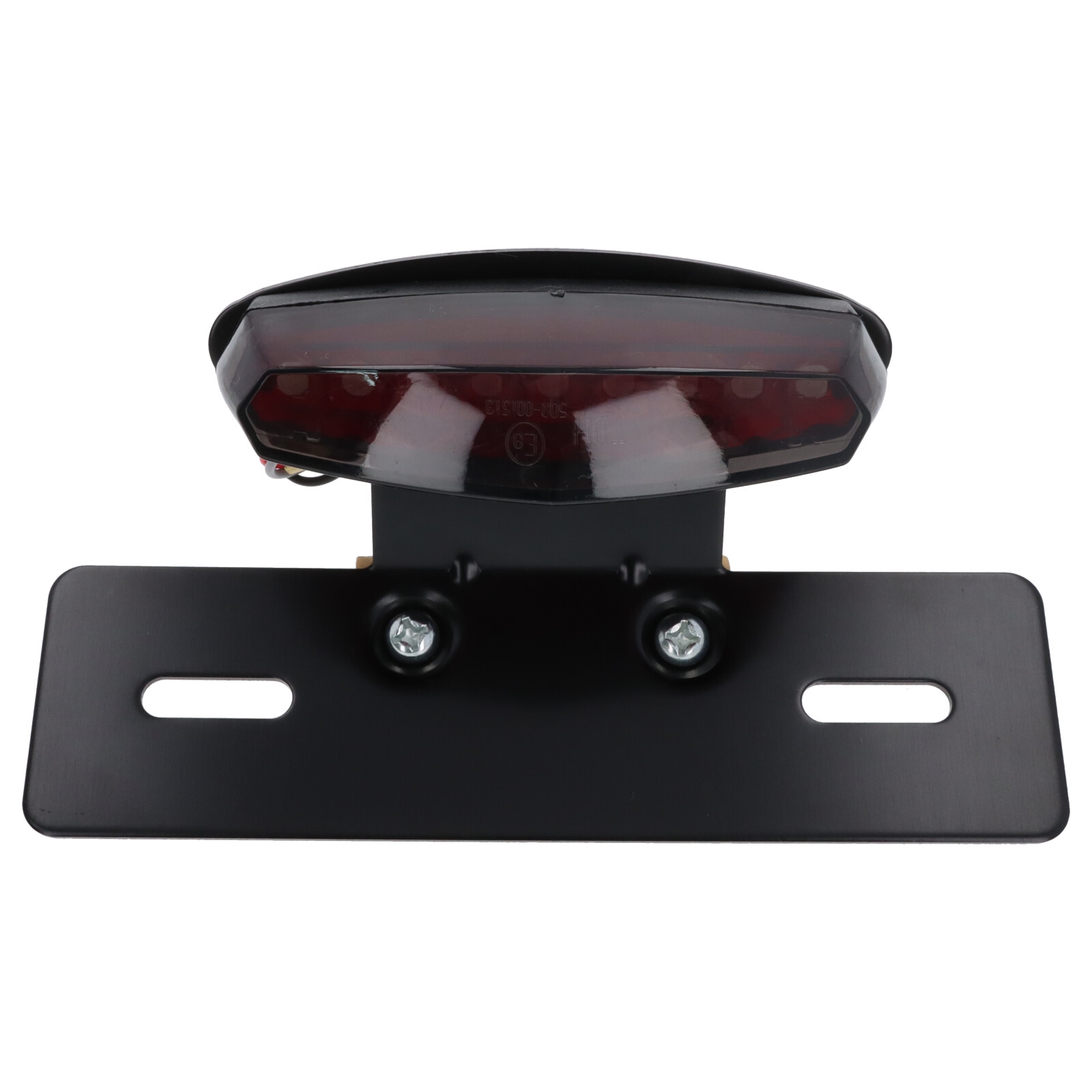 Universelle LED Rückleuchte für Motorräder und Roller M6 x 1.0 mm getönt, schwarzes Gehäuse