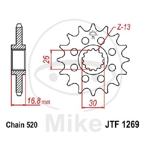 JT Ritzel RAC 14Z Teilung 520 JT Sprockets JTF1269.14