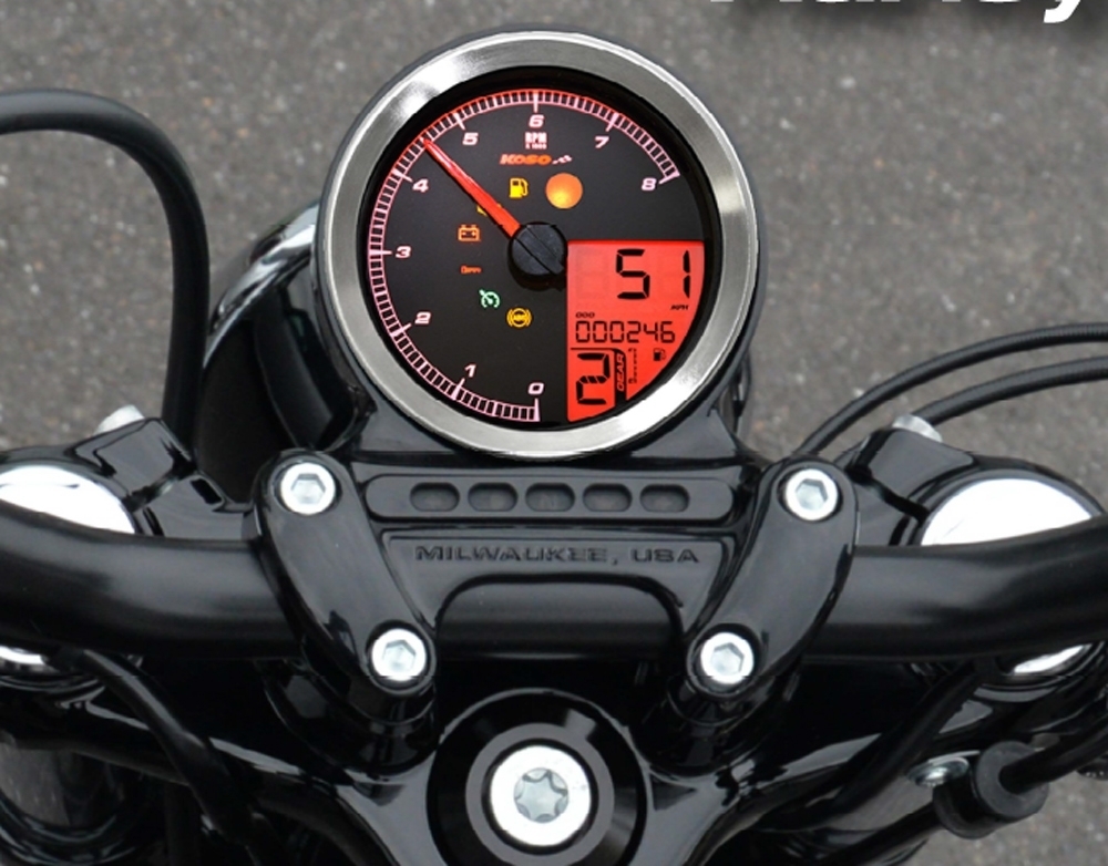 KOSO Drehzahlmesser Tachometer für Yamaha XV950/Bolt/für Yamaha SCR950 Chromring