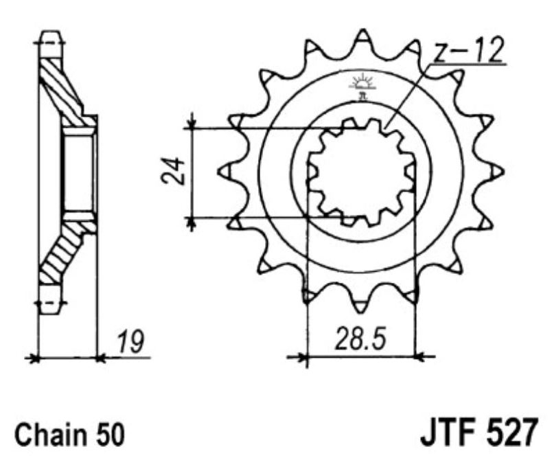 JT Ritzel 16Z Teilung 530 JTF527.16