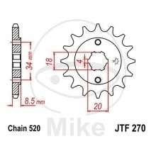 JT Ritzel 15 Zähne  Teilung 520  / 270.15 JT Sprockets
