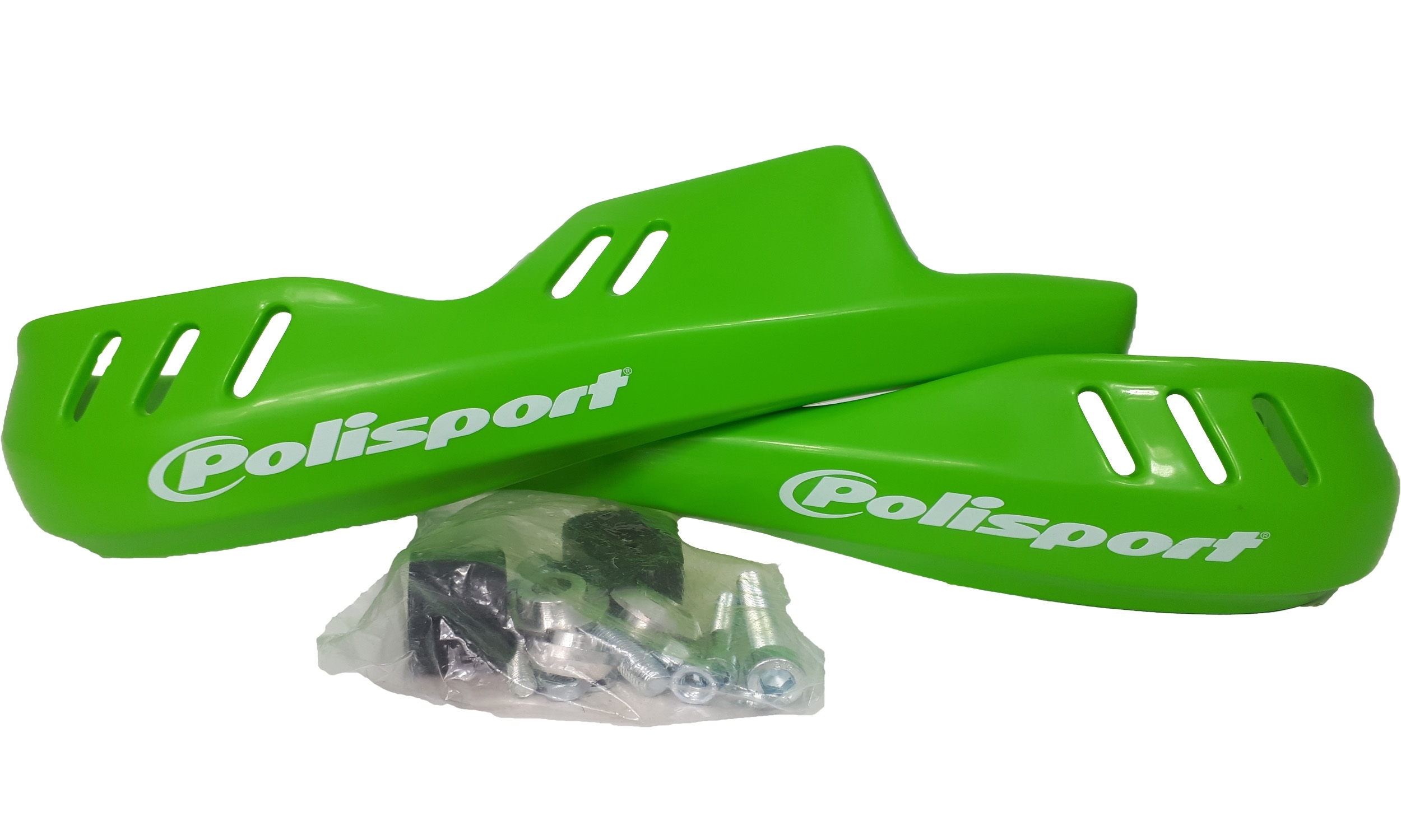 Polisport Handprotektoren Paar     INTEGRAL     GRÜN     8318000229     NEUE AUSFÜHRUNG MIT LENKERINNENHÜLSEN 13-18mm