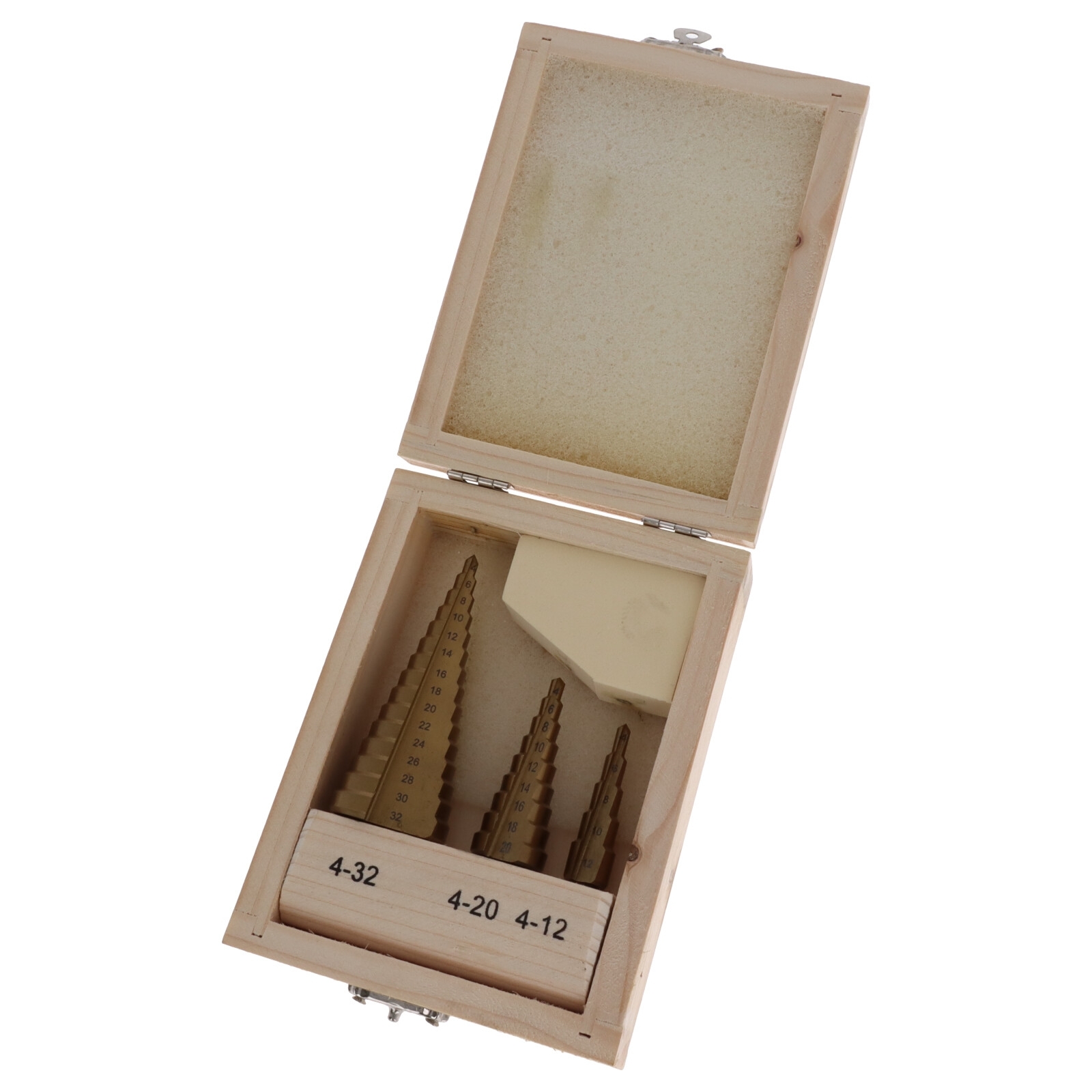 3x HSS Stufenbohrer Kegelbohrer Set 4-12/20/32 mm Schälbohrer Konusbohrer Blechbohrer