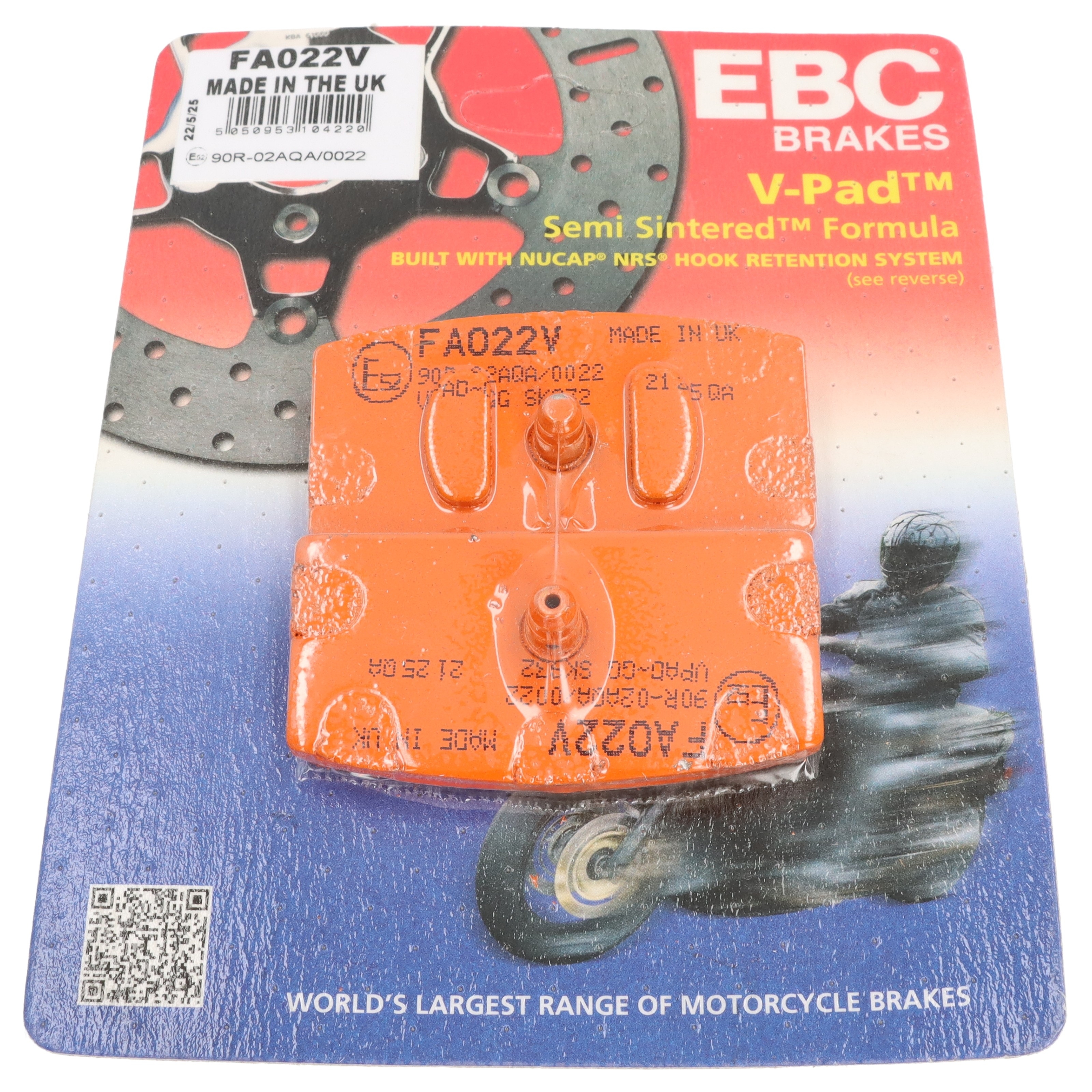 EBC Bremsbeläge FA022V für BMW R 60 R 75 R 80 R 90 R 100