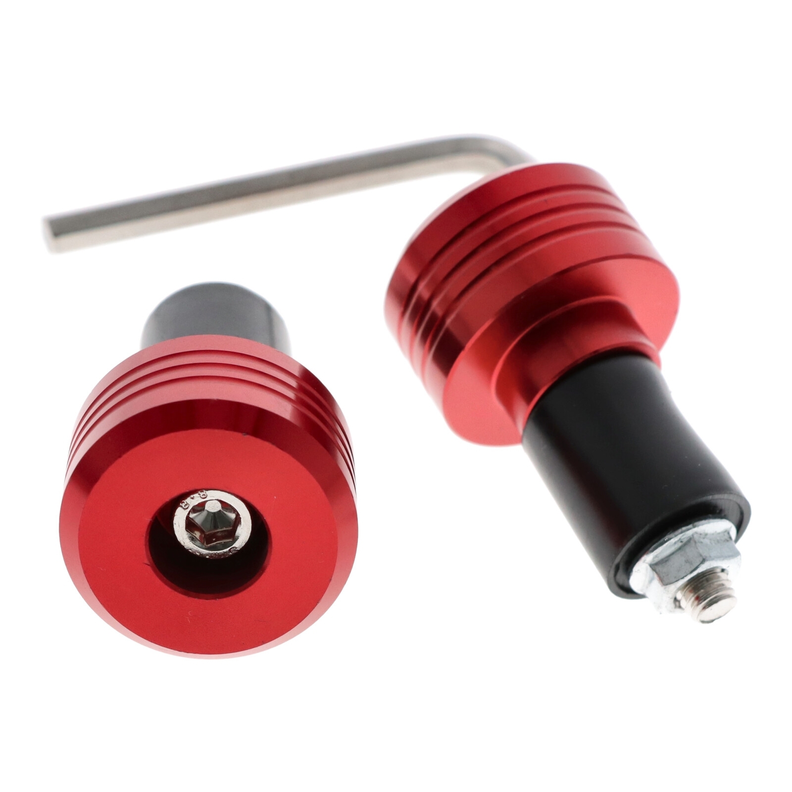 Motorrad Lenkerenden / Lenkergewichte rund 103g AD 31mm L 18mm ID 18 mm Rot