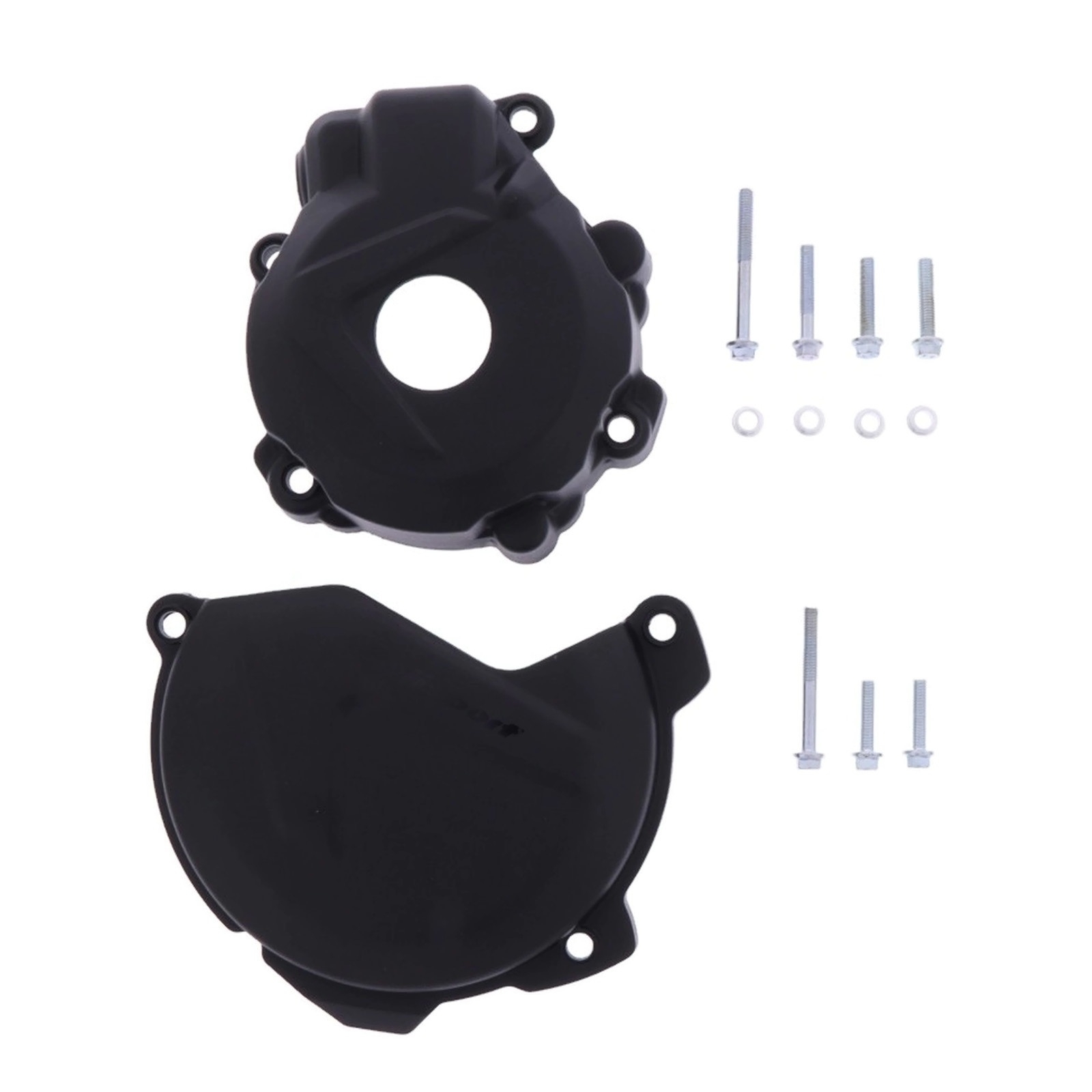 SET Kupplungs-& Zündungsdeckel Protektor schwarz Husqvarna FE 250 350 KTM EXC-F 250 350 ie 4T
