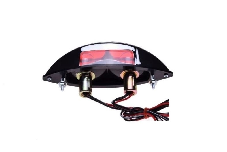 Universelle Rückleuchte Rücklicht Cat Eye schwarz Nummernschildbeleuchtung