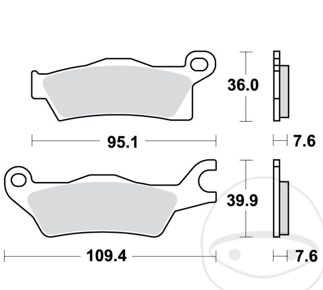 TRW MCB862SI Sintermetall Bremsbeläge für CAN-AM Renegade 800 500 Outlander 800 1000 650