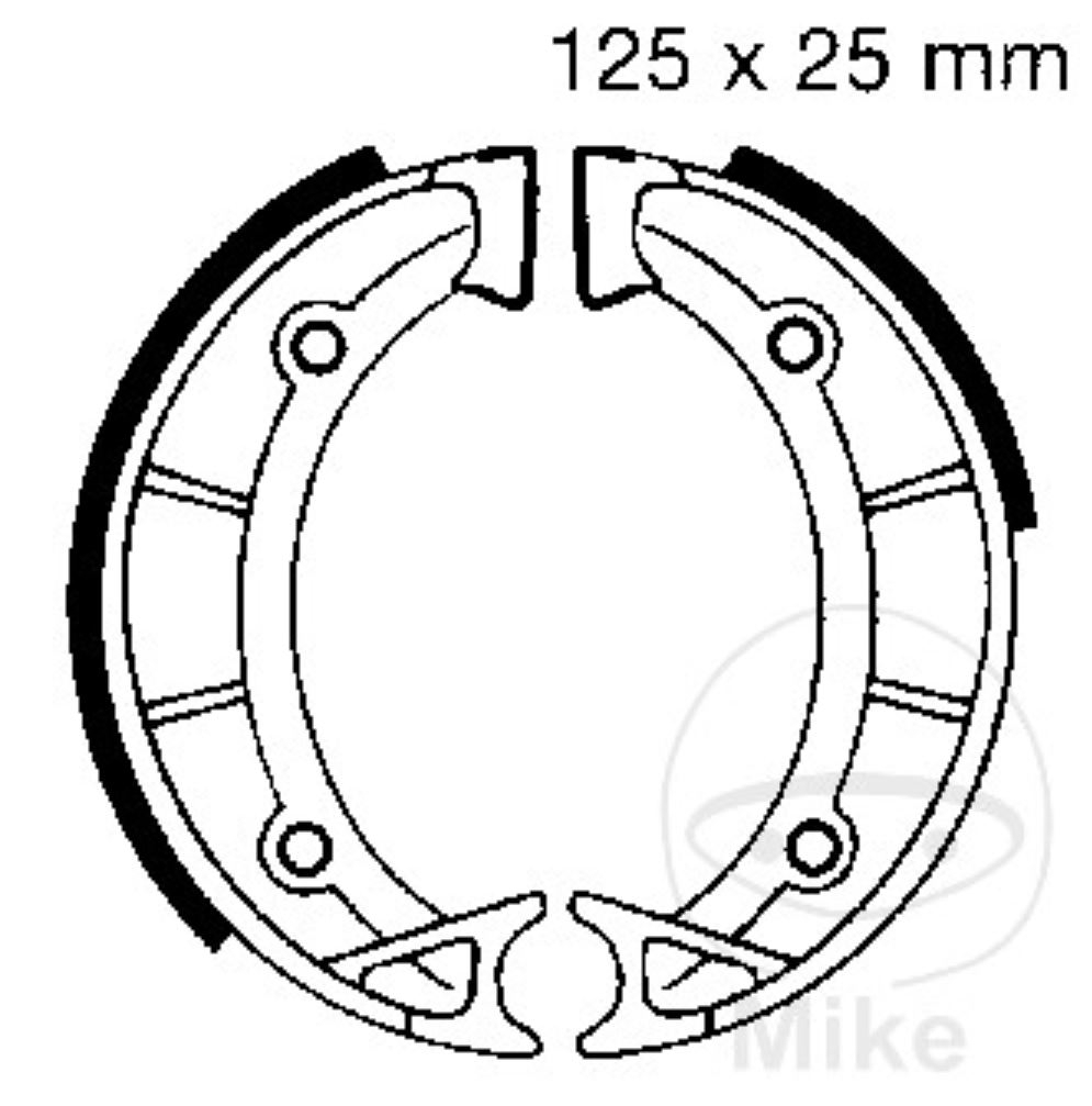 EBC Bremsbacken ohne Federn für Aprilia Scarabeo 50 TT HS 1994-1997