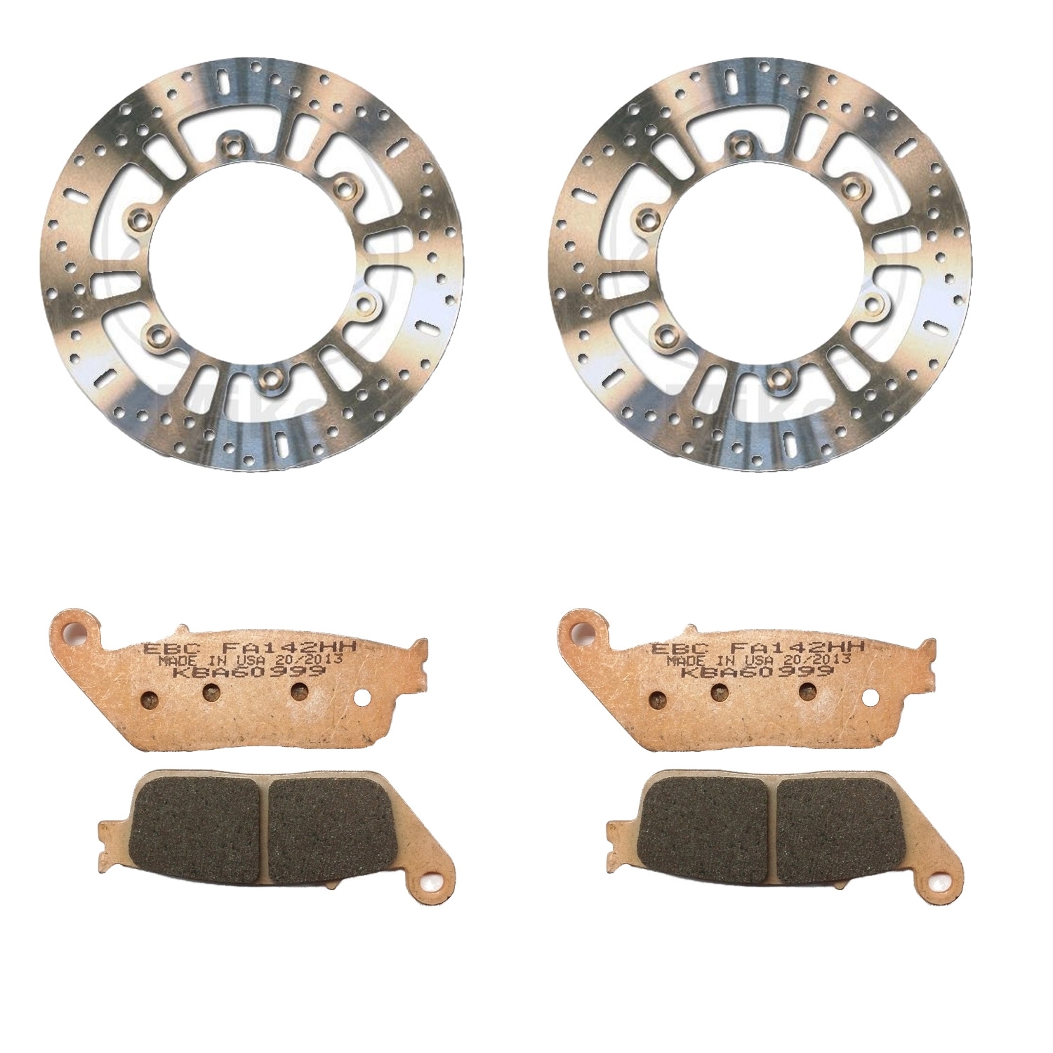 EBC Bremsen Set vorne 2x MD1008 + 2x FA142HH Sintermetall Honda