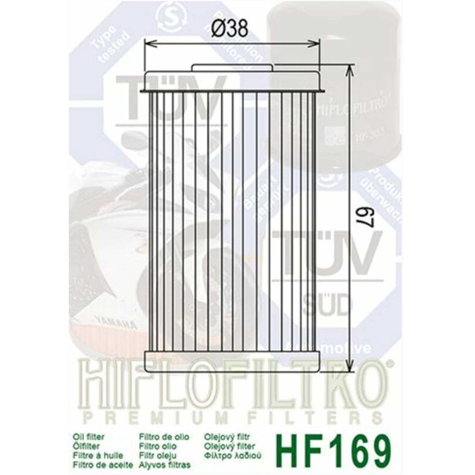 HIFLO HF169 Ölfilter für Daelim VJ 125 Roadwin Daystar 2000 - 2021