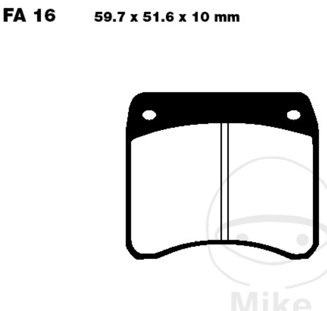 EBC FA016HH Sintermetall Bremsbeläge für Triumph T140 T150 T160 TR7 750
