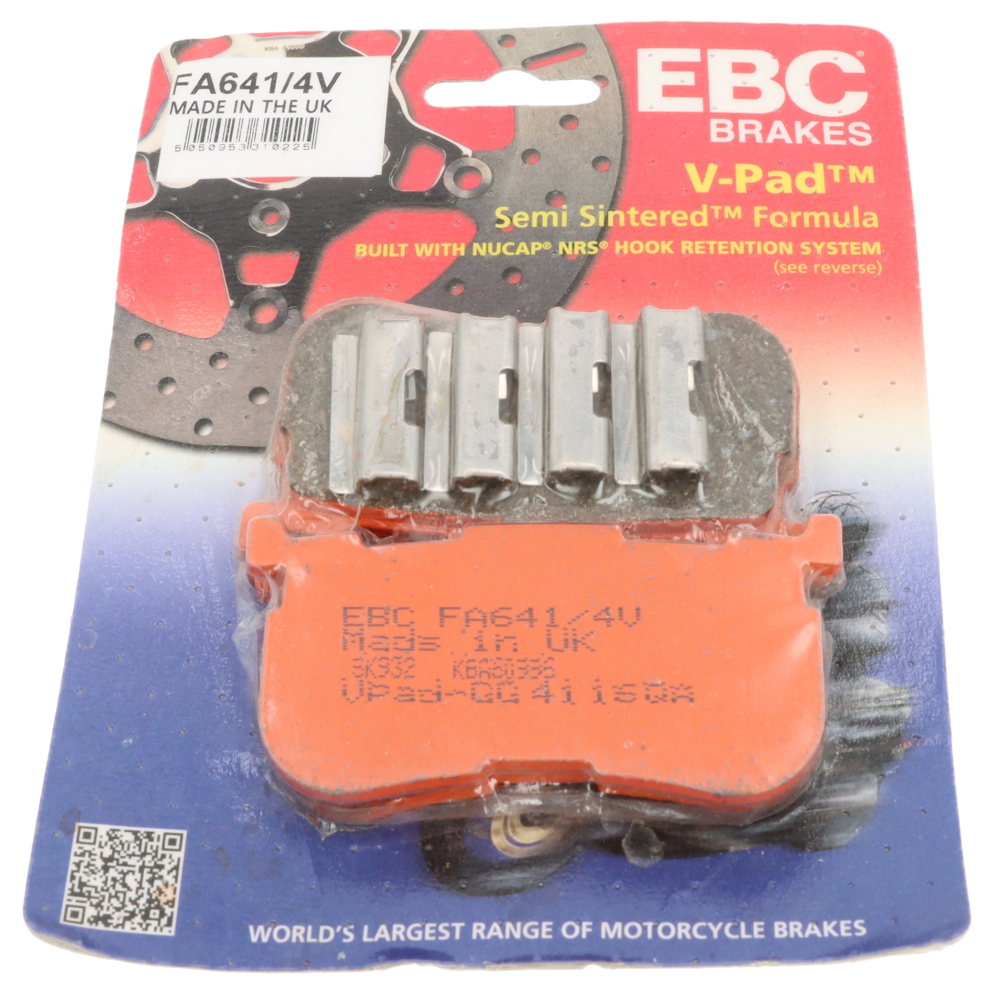 EBC Bremsbelag für Motorräder FA641/4V Semisintermetall