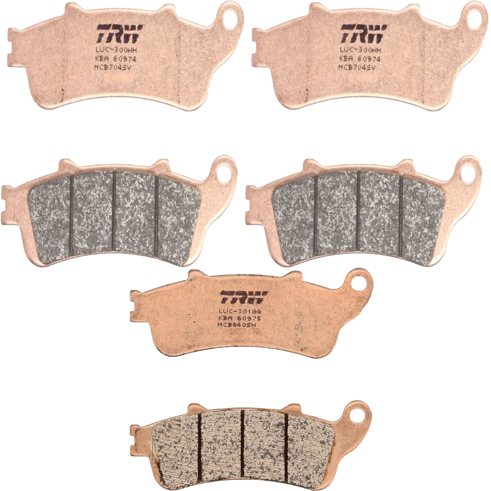 TRW Sintermetall Bremsbelagsatz für Honda Goldwing GL1800 2001 - 2017 SC47 SC68 vorne+hinten