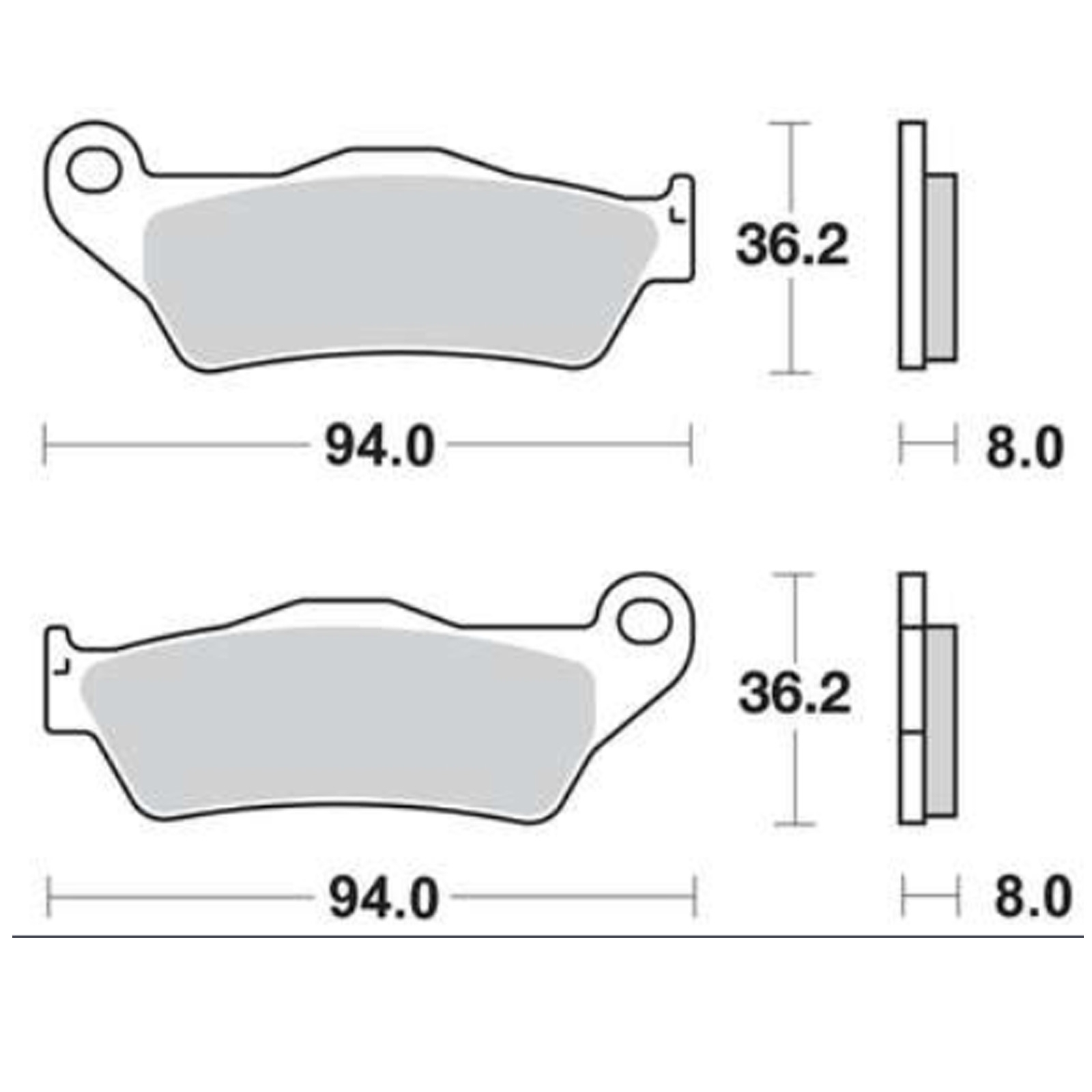 TRW MCB648SI Sintermetall Bremsbeläge für KTM LC4 EXC-F EXC SX Husaberg Husqvarna Yamaha XT