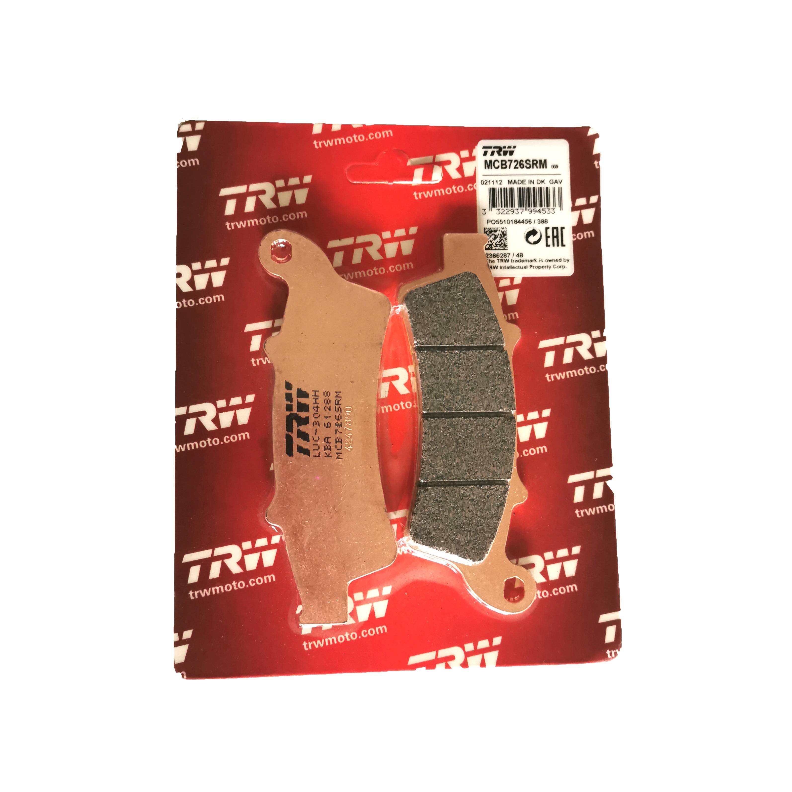 TRW MCB726SRM Sintermetall Bremsbeläge vorne für Kymco People Super Dink Aprilia Scarabeo Beta Piaggio