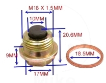 Magnetische Ölablassschraube M18x1.50 7239338 für BMW R100 F650 K1100 K1200 Aprilia