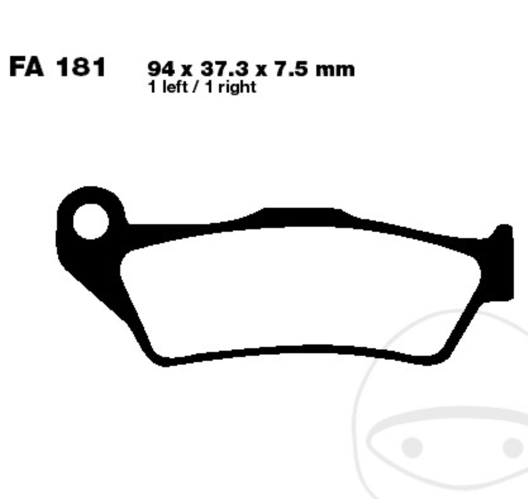 Bremsbeläge SFA181HH für Suzuki Piaggio UH X9 Beverly 125 150 400 500 Burgman