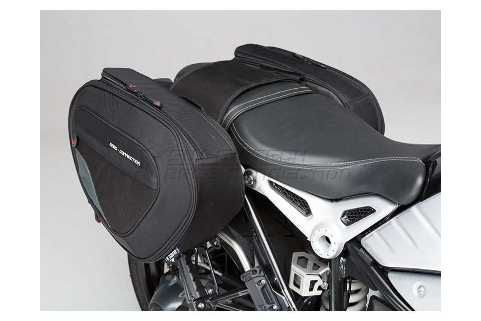 Satteltaschen-Set. Schwarz Grau. für BMW R nineT 14- Pure GS 16