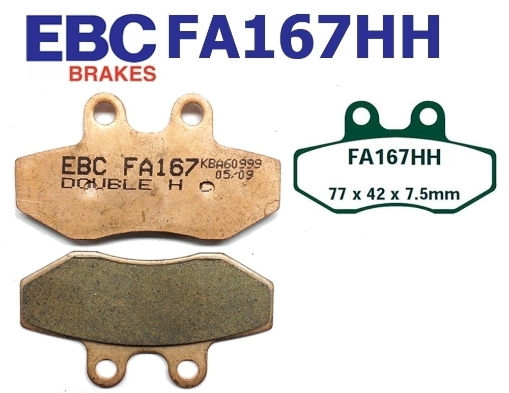 EBC FA167HH Sintermetall Bremsbeläge für Aprilia 125 600 RX 50 Sachs Rieju 125 Gas Derbi 50