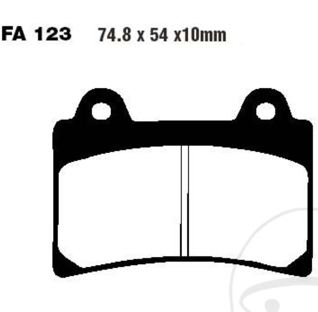 EBC Bremsbeläge FA123 Yamaha TDR TZR 250 FZ FZR 750 TDM TRX 850 XVZ 1300 FJ 1200