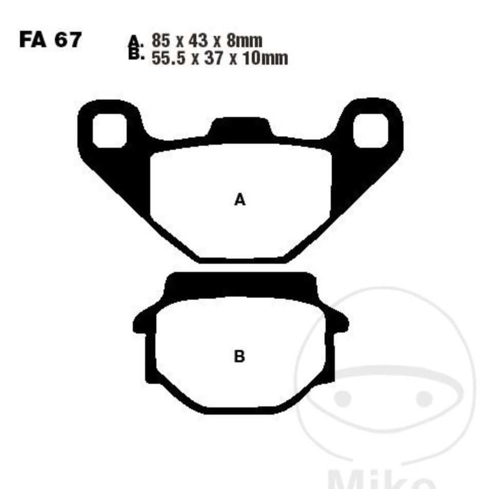 EBC FA067HH Bremsbeläge für Kawasaki Aprilia Husaberg KTM Suzuki Yamaha Goes Linhai Polaris