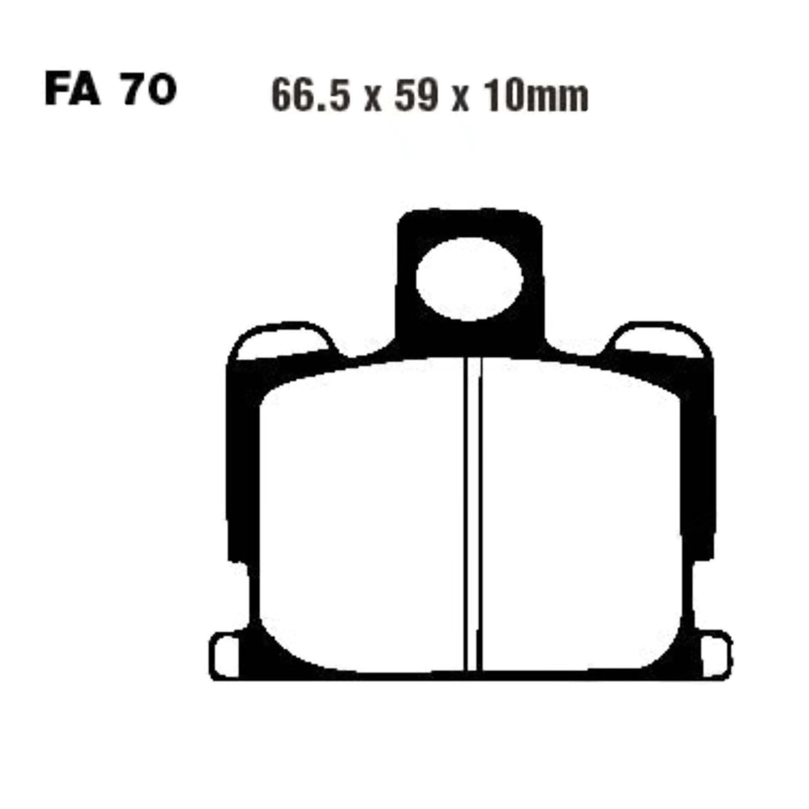 EBC FA070V Bremsbeläge vorne für Yamaha RD 50 80 250 350 RX 80 XJ 550 750 XS 1100 XV 1000
