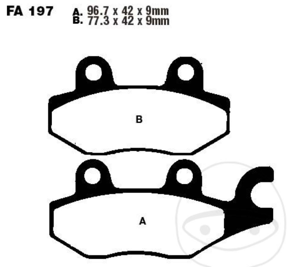 EBC Bremsbeläge FA197HH für Honda MZ/MUZ VT XL CBF XL CB RT 125 250