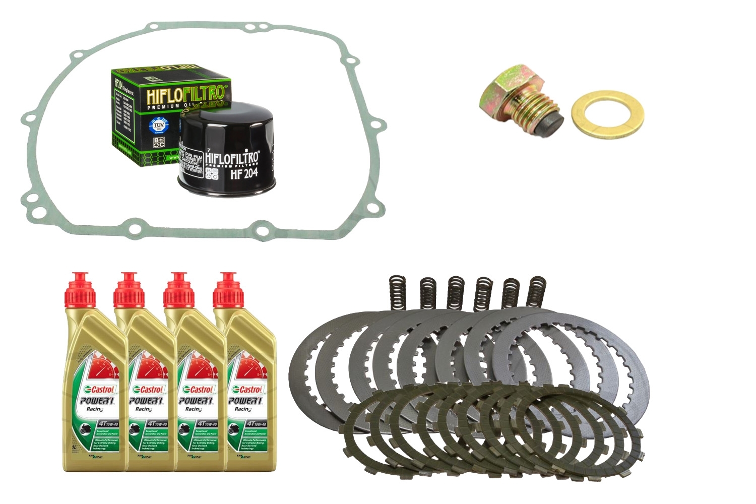 Kupplung Satz Dichtung Ölfilter Öl Ablasschraube für Kawasaki ZZR 600 E ZX600E