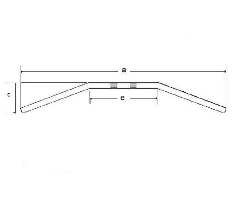 TRW Dragbar Stahllenker LONG MCL120CKK chrom 1Zoll mit Kabelkanal & ABE