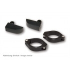 HIGHSIDER CNC Alu Blinkerhalter Set M8  49+50+52+54 mm Durchmesser, schwarz