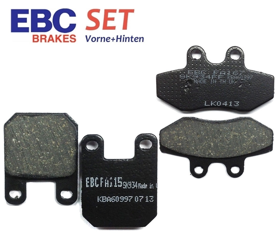 für Cagiva Mito Derbi GPR Senda Rieju Husqvarna Bremsbelag Set vorne+ hinten EBC