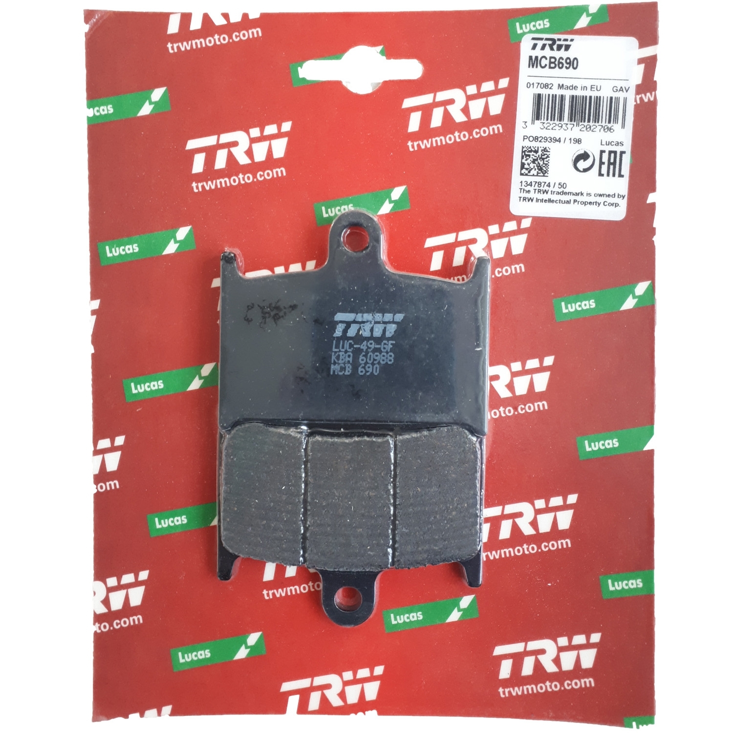 TRW LUCAS Bremsbeläge MCB690 Suzuki RF 900 R GT73B GSF 1200 S SA GV75A