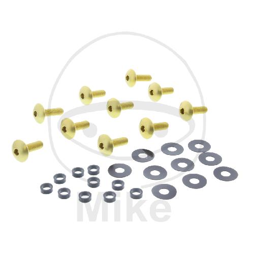 Pro Bolt Linsenschrauben-Satz M6 x 1.00mm 20mm gold