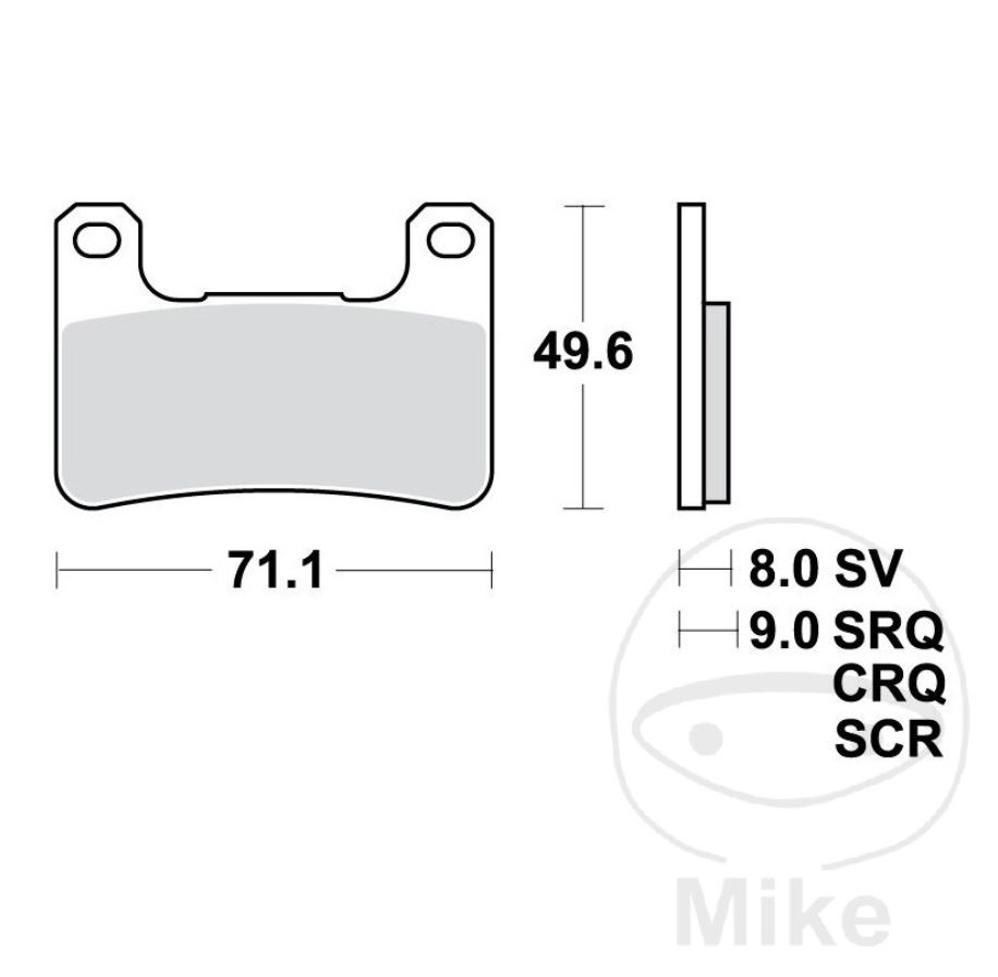 TRW MCB752SV Sinter Bremsbeläge vorne für Suzuki DL GSX GSXR VZR Kawasaki KLZ Z ZX-10R