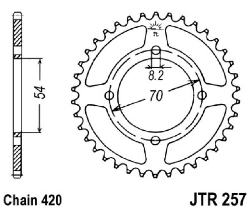 JT Kettenrad 36 Zähne Teilung 420 / JTR257.36 JT Sprockets