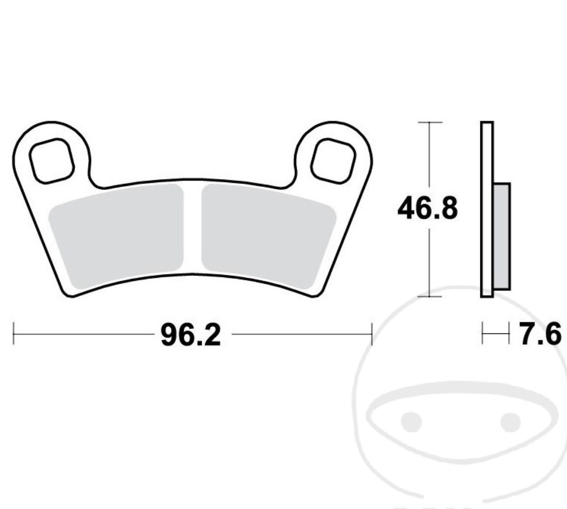 TRW MCB854SI Sintermetall Bremsbeläge für Polaris Outlaw 450 525 General 1000 RZR570 RZR800