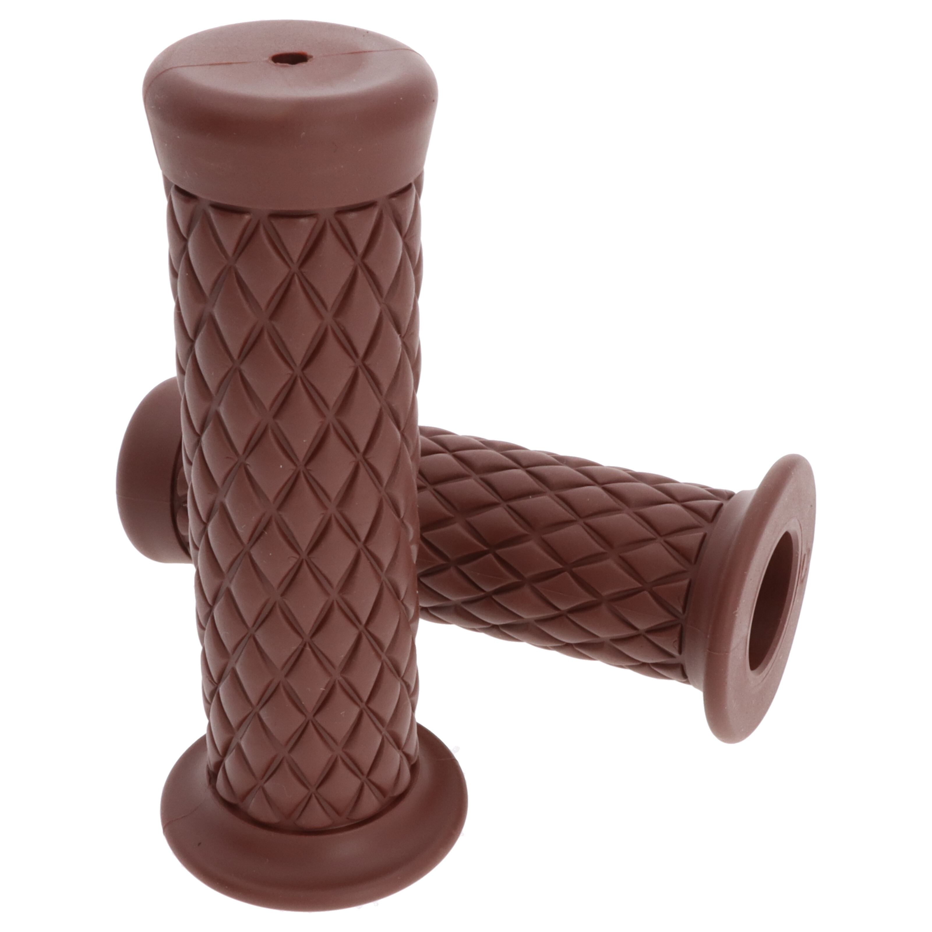 Motorrad Griffgummi-Paar braun 22/25mm für 7/8"-22 mm Lenker, Länge:124 mm