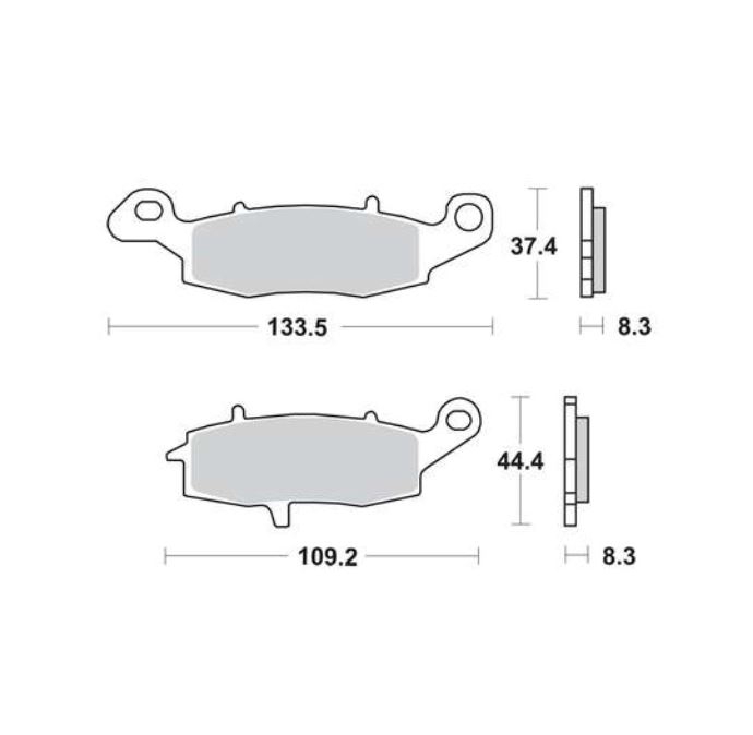 TRW Bremsbelagsatz Bremsbeläge vorne für Kawasaki GPZ VN ER6N ER6F Suzuki GSF GSX VL VZ