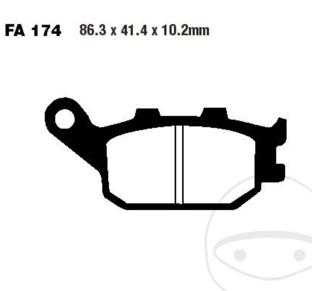 EBC FA174HH Sintermetall Bremsbeläge hinten für Honda Suzuki Yamaha Kawasaki