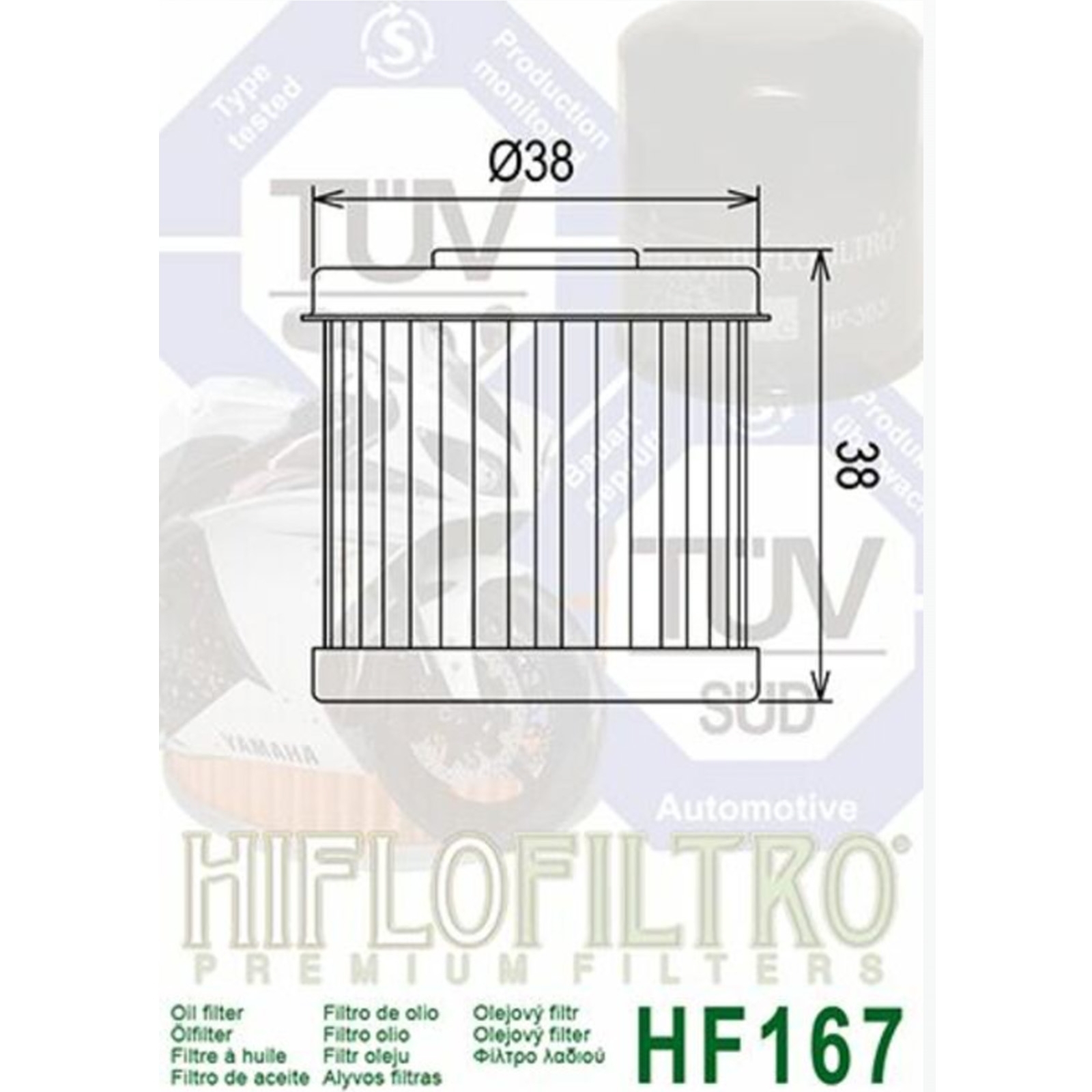 HIFLO HF167 Ölfilter für Daelim VC 125 Advance VS 125 Evo VT 125 VT125 VC125 VS
