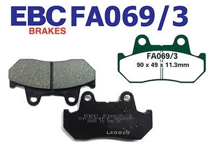 Bremsbeläge FA69/3 für Honda CBR 600 CBX VT VFR 750 VF 1000 1100 GL 1200 1500