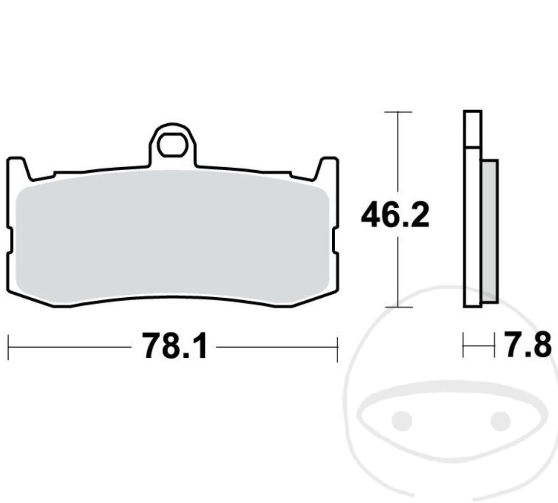 TRW MCB816CRQ Carbon Bremsbeläge vorne für Triumph Daytona 675 2009 - 2017