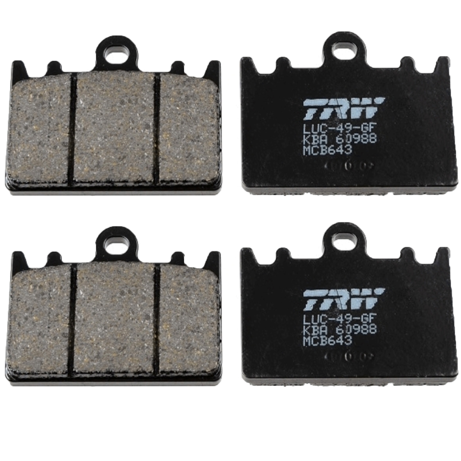 TRW Bremsbelagsatz vorne komplett für Kawasaki ZXR400 L ZX400L 1991 - 1999