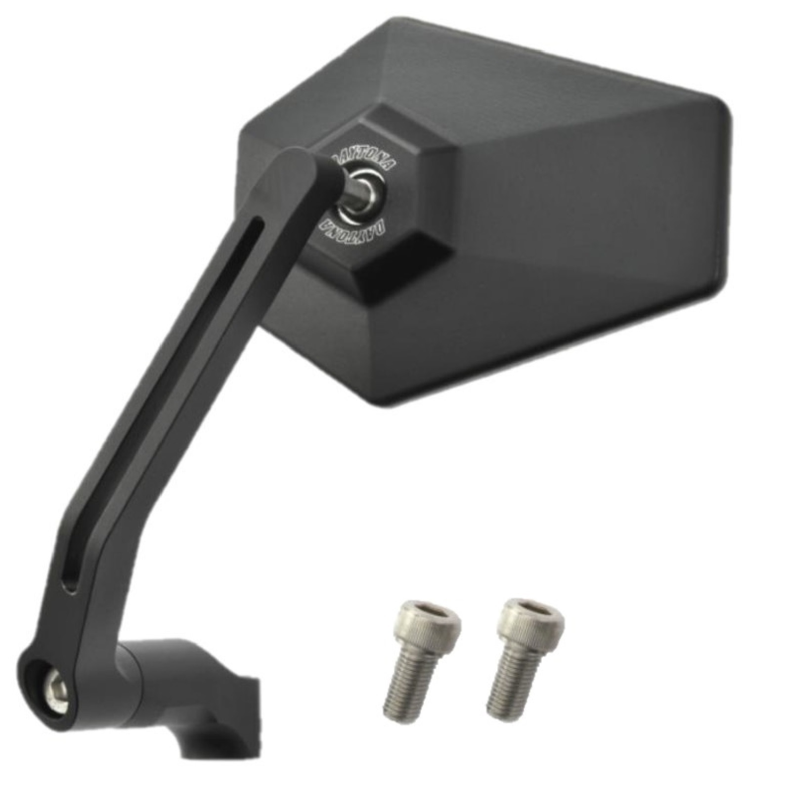 Spiegelpaar universell für viele Fahrzeuge aus Aluminium in schwarz mit M10 Gewinde Beidseitig montierbar