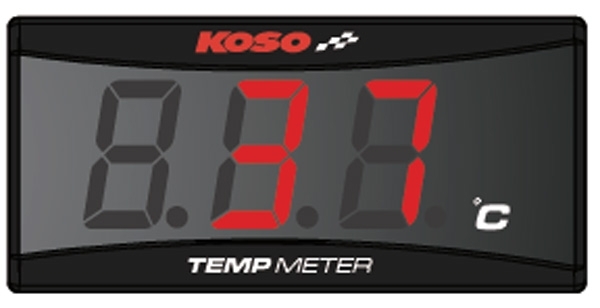 KOSO Thermometer für Öl- oder Wassertemperaturanzeige,0-120° C,Temperaturwarnung