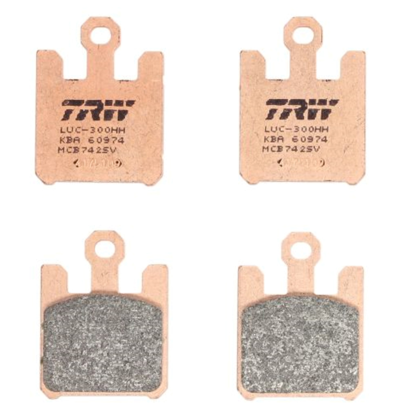 TRW MCB742SV Sintermetall Bremsbeläge vorne für Kawasaki ZX-6R ZX-6RR ZX-10R ZX-12R VN1600 Suzuki