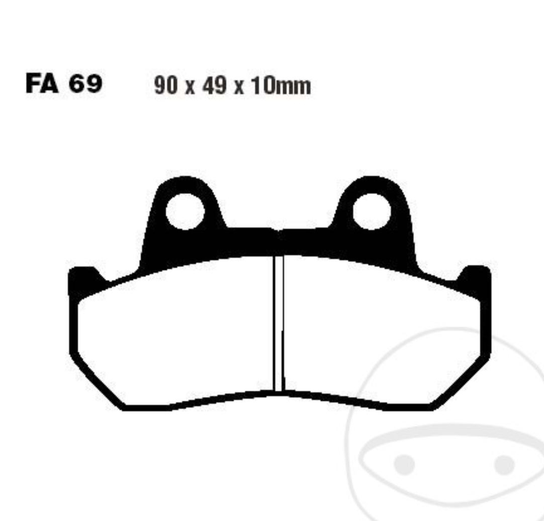 EBC Bremsbeläge FA069V für Honda CB CBX NS CX FT GL VF VT XBR XL XLV Gussrad Pro